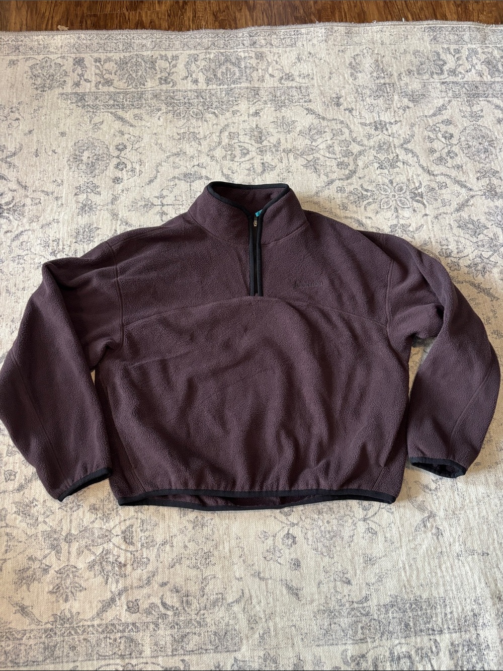 Lululemon Women’s Tumbled Fleece 1/2 Zip Jacket - small - sequoia/black